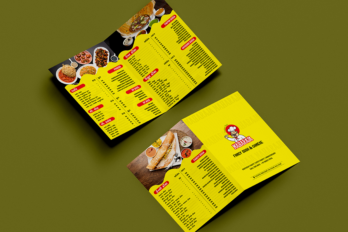 Maharaja Dhosa restaurant branding image